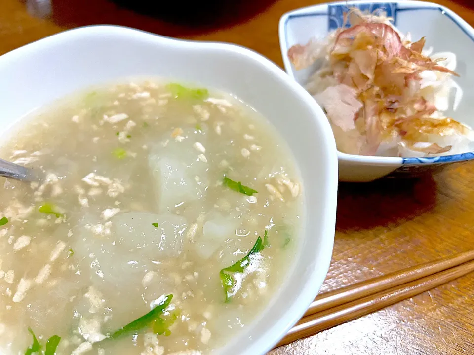 蕪の挽き肉あんかけになるはずが…|さんだーさん