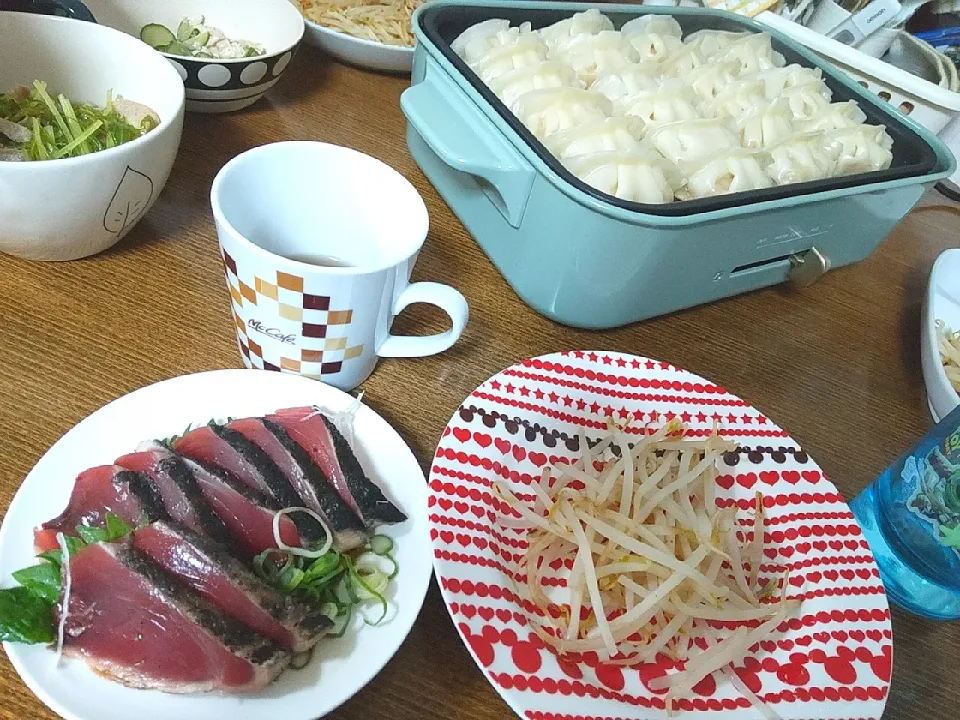 餃子
かつおのタタキ
豚肉と水菜のはりはり煮|尚さん