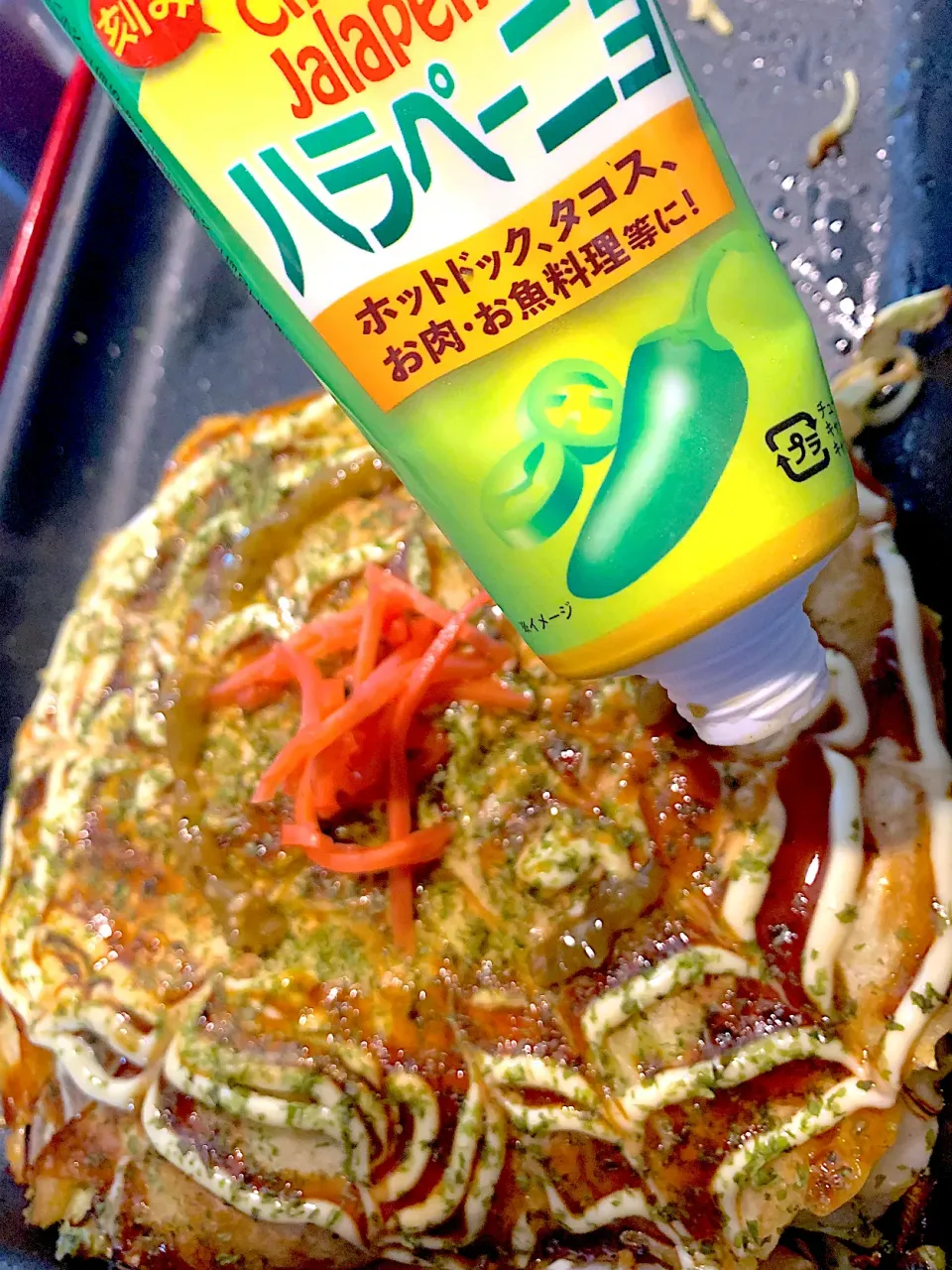 Snapdishの料理写真:追いハラペーニョお好み焼き|シュトママさん