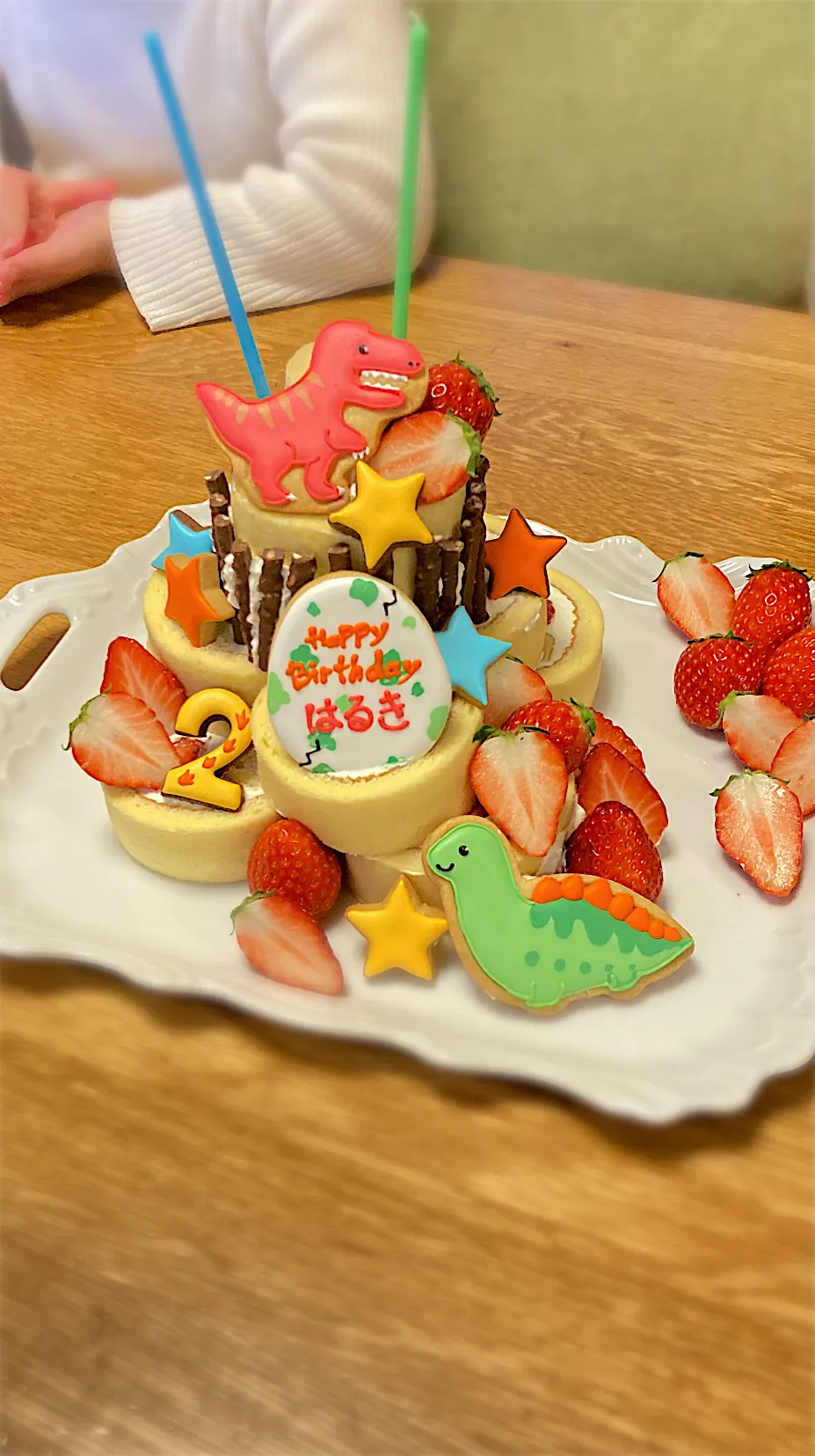 Snapdishの料理写真:息子２歳バースデーケーキ♡|なみさん