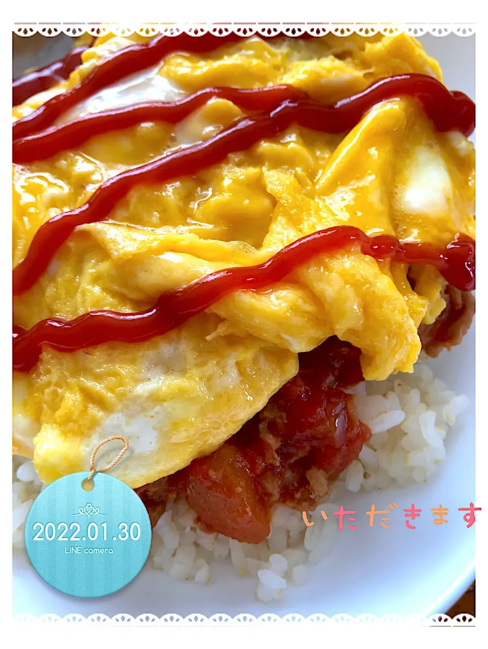 ミートソースオムライス🍳🍅🍚|harutomomamaさん