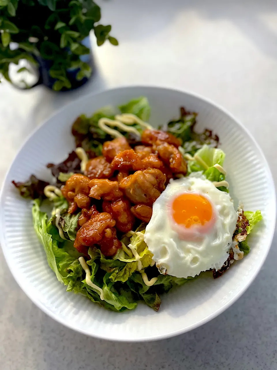 Snapdishの料理写真:照り焼きチキン丼|みーぬさん