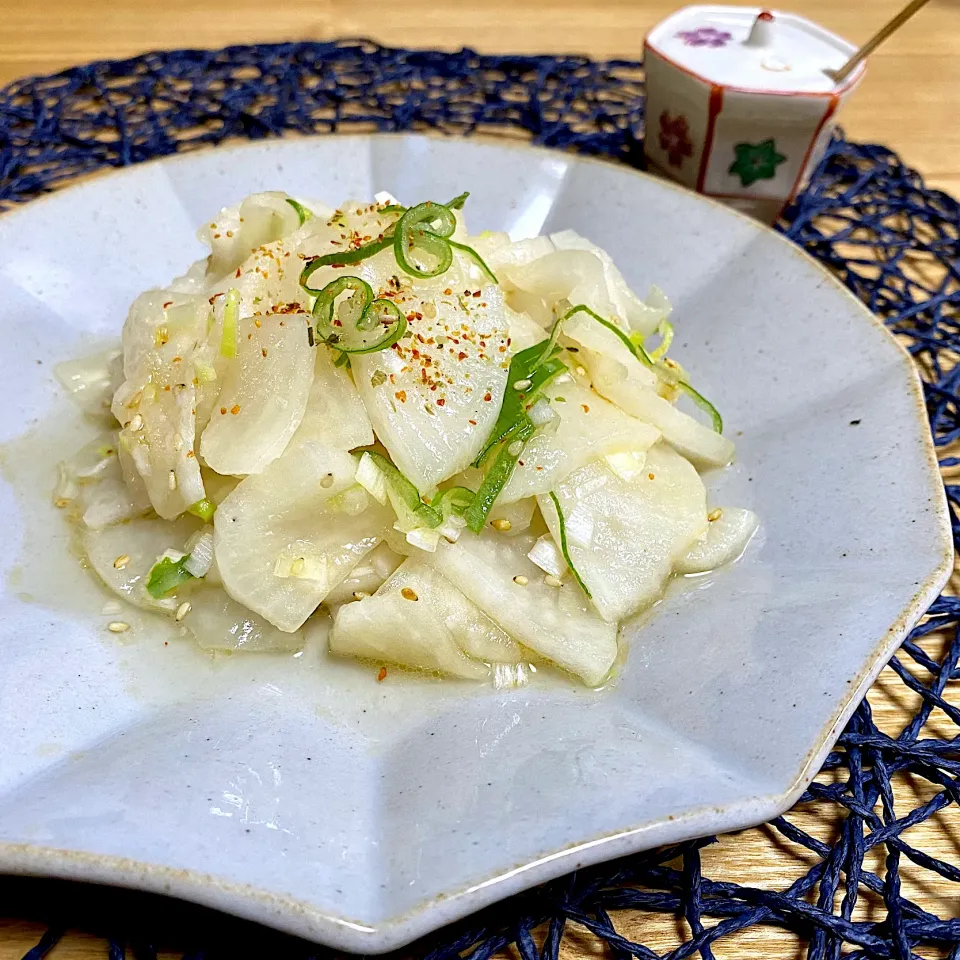 Snapdishの料理写真:エコル　ピコさんの料理 大根と長ネギのナムル|sakurakoさん