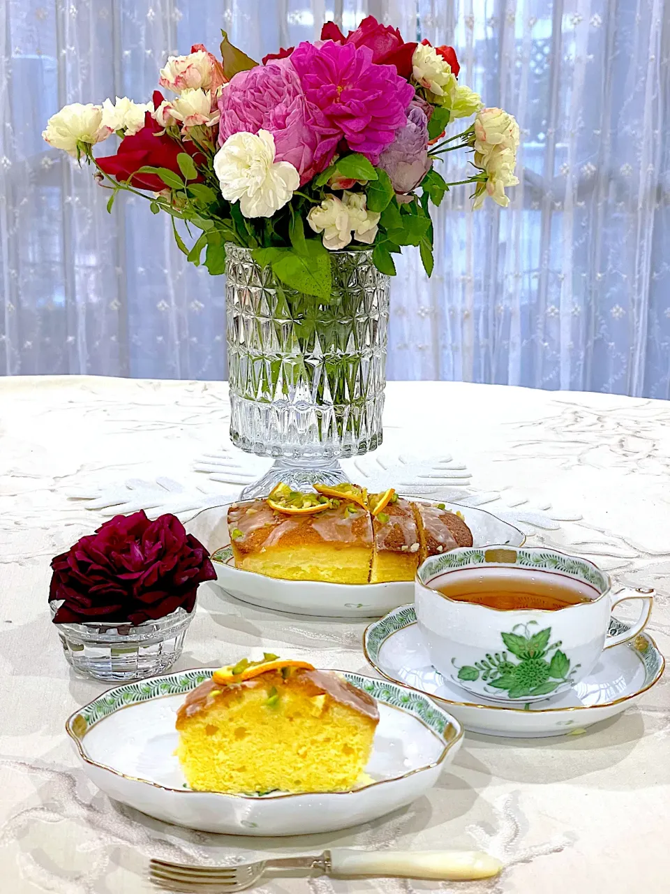 お茶時間🍃お友達が焼いてくれたレモンケーキ🍋とアールグレイ🫖|Seikoさん