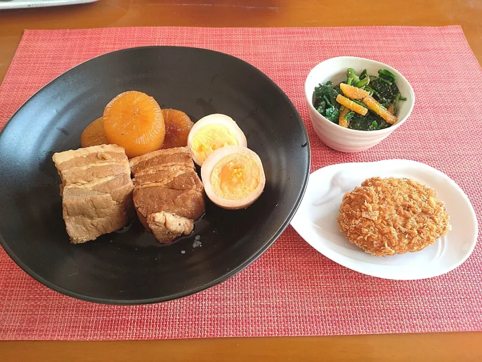 ☆豚バラ大根煮
☆おからコロッケ
☆春菊ゴマ和え|chikakoさん