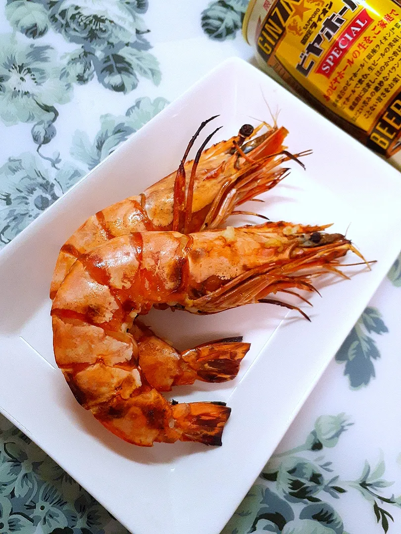 Snapdishの料理写真:🔷🦐ブラックタイガー自家製塩糀焼き🔷|@きなこさん