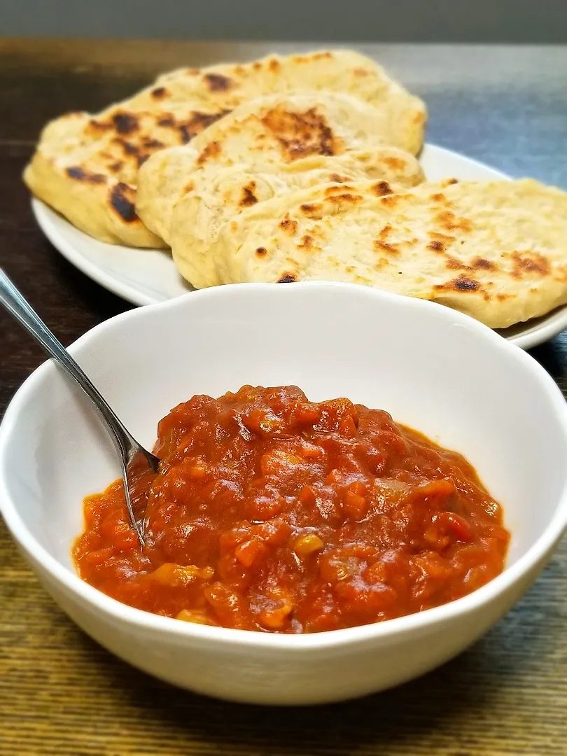 パパ作👨ナンdeカレーなランチ|ぱんだのままんさん