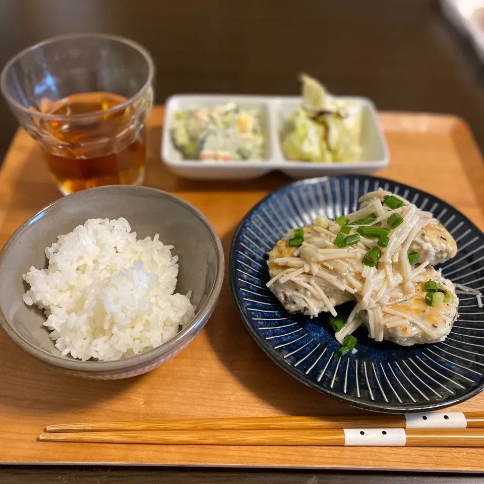 えのきあんかけ豆腐ハンバーグ|ちぐあささん