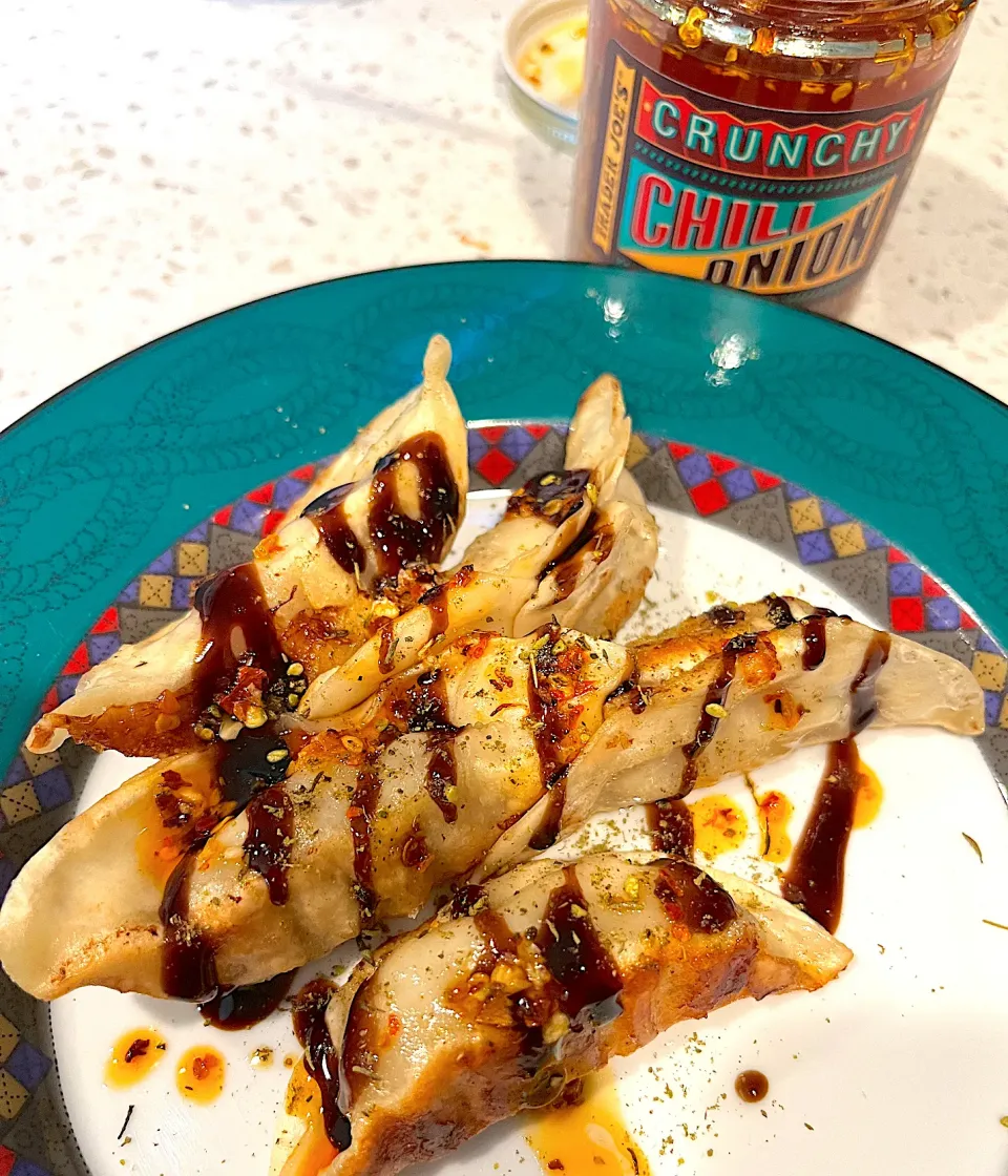 Crunchy chili onion gyoza 🌶🧅🥟|🌺IAnneさん