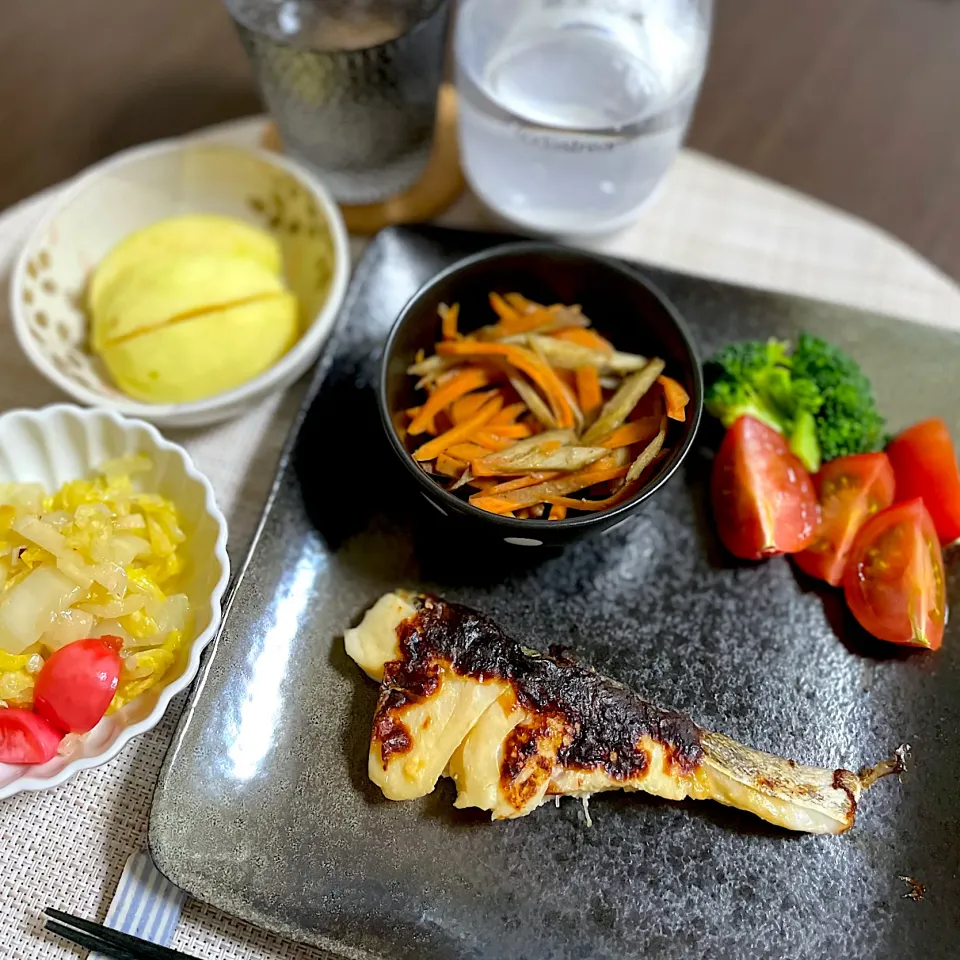 1/31晩ご飯：鱈の味噌漬け焼き|ななみんさん