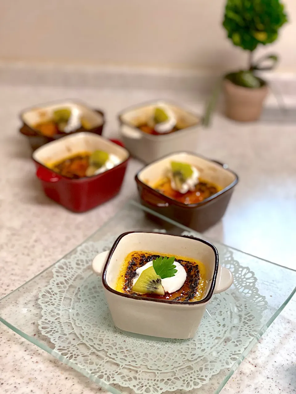 ピロさんの料理 🇫🇷クレーム ブリュレ 🇫🇷Crème brûlée 👦中1次男とクッキング😊|アパッチさん