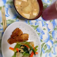 小松菜の具沢山煮
雑煮
鶏肉の照り焼き|norikoさん