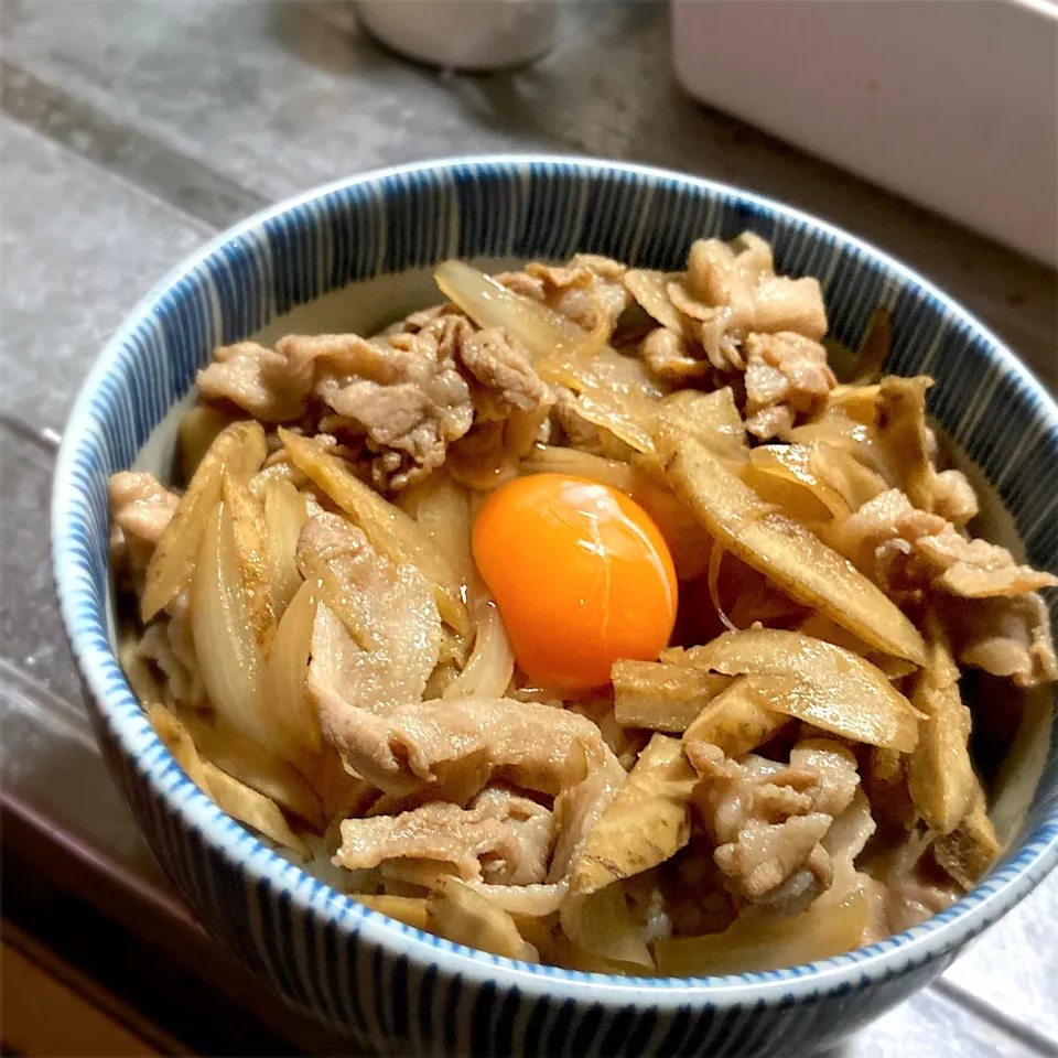 今夜は、ポン酢を効かせたさっぱり豚丼を頂きました😊👍🎵|ギムレットさん