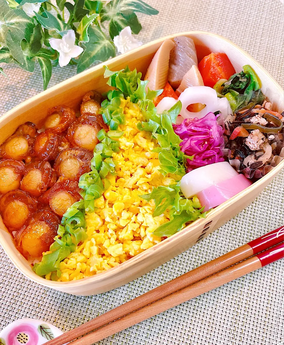 🔸睦月最後の《三色弁当》🔸|ちゃべさん