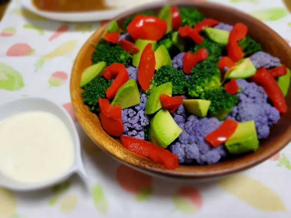 🥗彩り野菜サラダのヨーグルトドレッシング🥗|みよぱさん