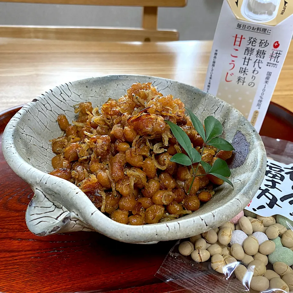 甘こうじで大豆とじゃこの絡め煮|sakurakoさん