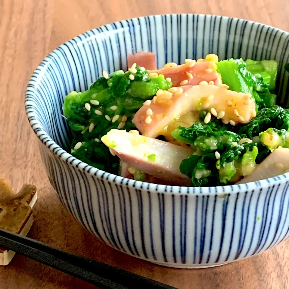 からあげビールさんの料理 明日も食べたい♪菜の花とイカの辛子酢味噌和え|ユッキーさん