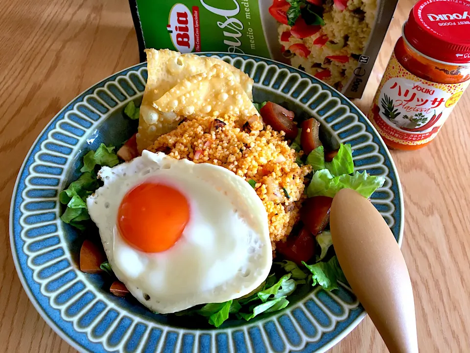 ハリッサでクスクス焼き飯風　うんまっ♡|あおあおさん