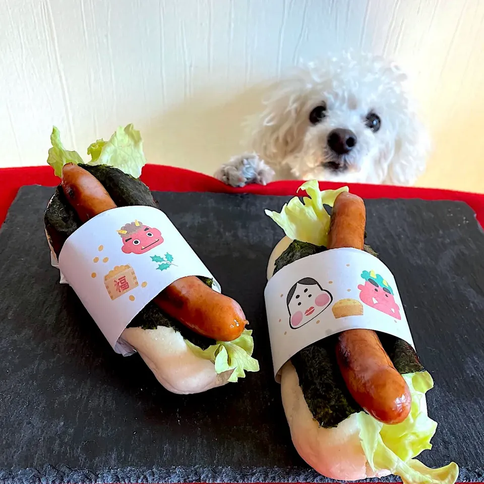 Snapdishの料理写真:恵方巻き風ドッグパン🥖|Ｌilicaさん