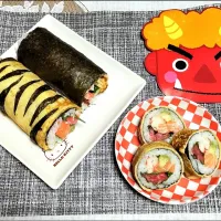 Snapdishの料理写真:節分👹　恵方巻き|Happyさん