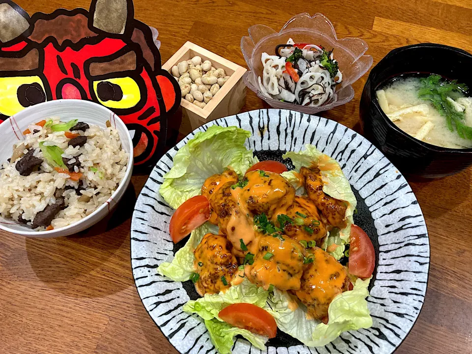 2月3日　節分 鯨の晩ご飯🐳|sakuramochiさん