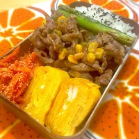 Snapdishの料理写真:JKガーリックビーフ弁当|Topollinoさん