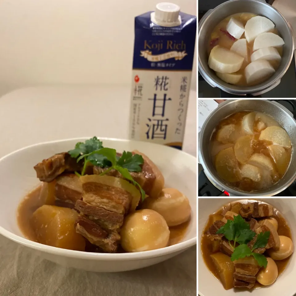 豚バラ大根の甘酒煮を作りました♪|marksweetsさん