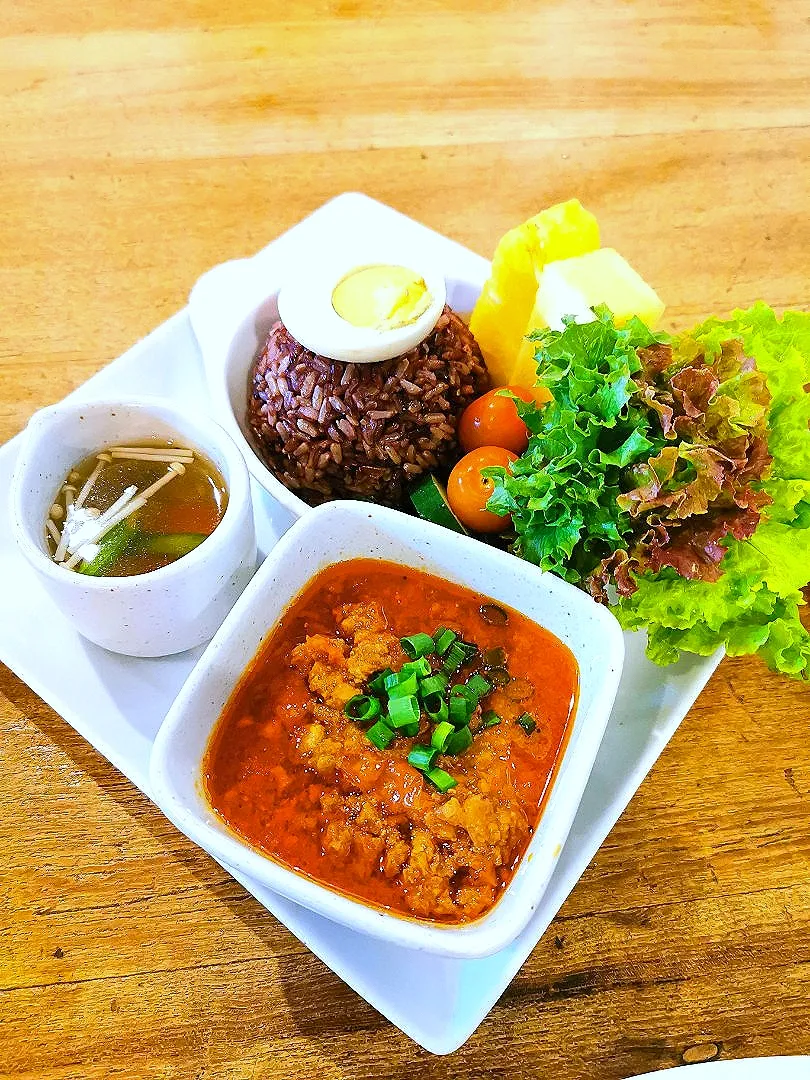 NAM​ PLIK ONG  (minced​ pork​ fried​ with​chilli herbs and​ ​tomato)​🐽🌶️🍅
 (Northern Thai​ style food)​|👑Rawi🍁Riw👑さん