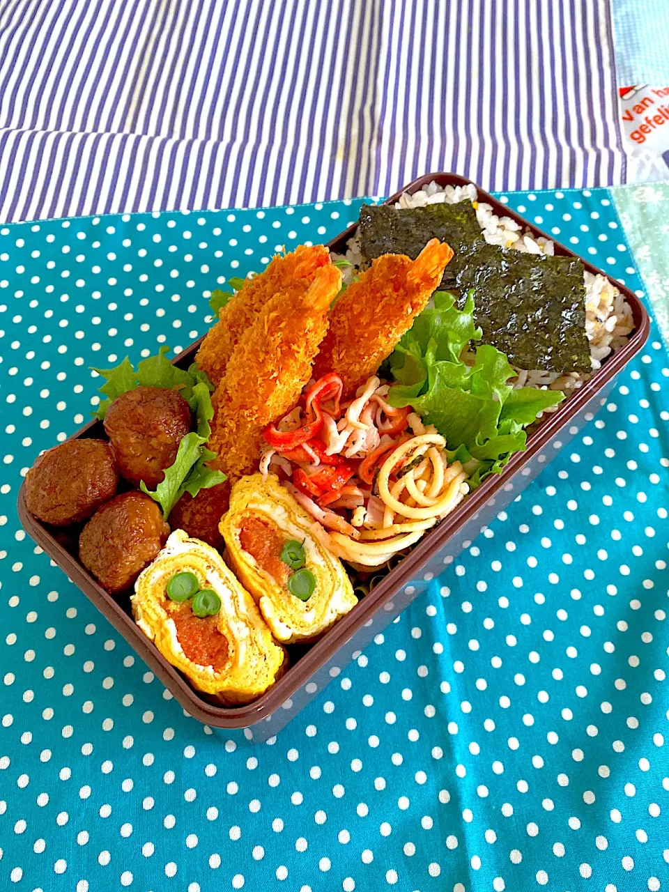 エビフライ弁当💕|いちごさん