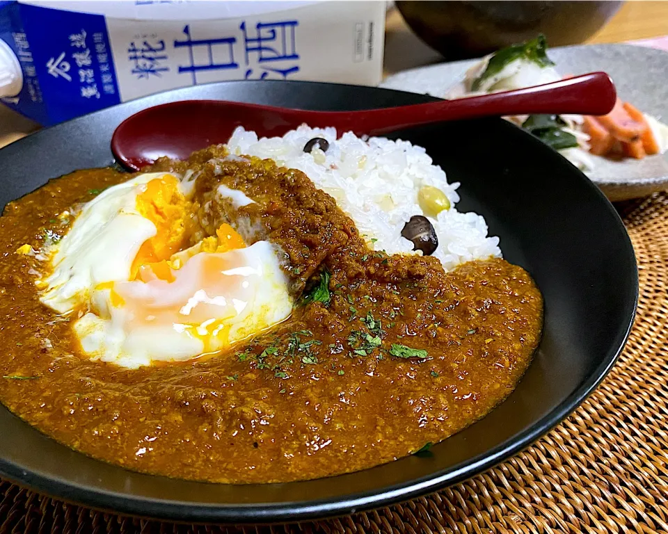 （水無し甘酒入りで、お野菜たっぷりボロネーゼからの）　キーマカレー|sakurakoさん