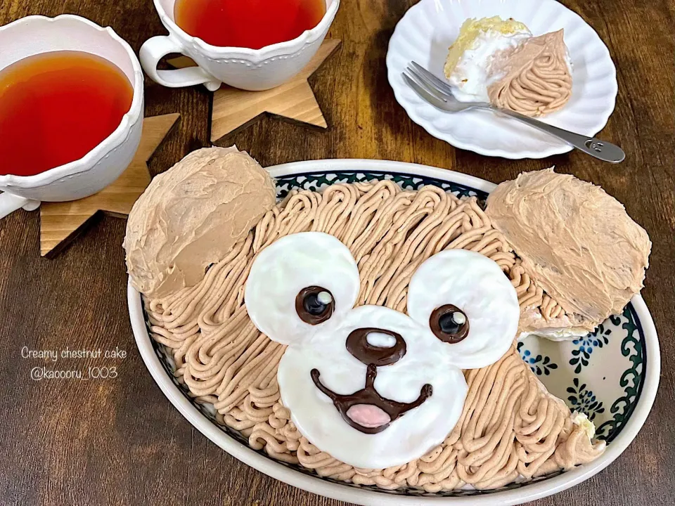 モンブランスコップケーキ🧸💕|かおるさん
