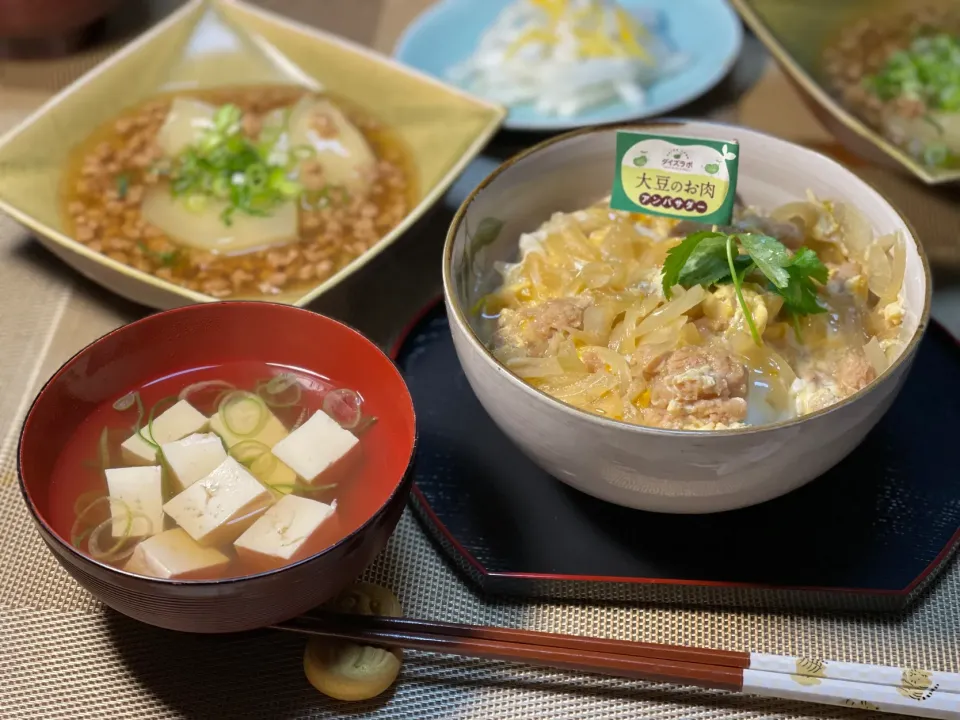 大豆ミートで親子丼風|レオンさん