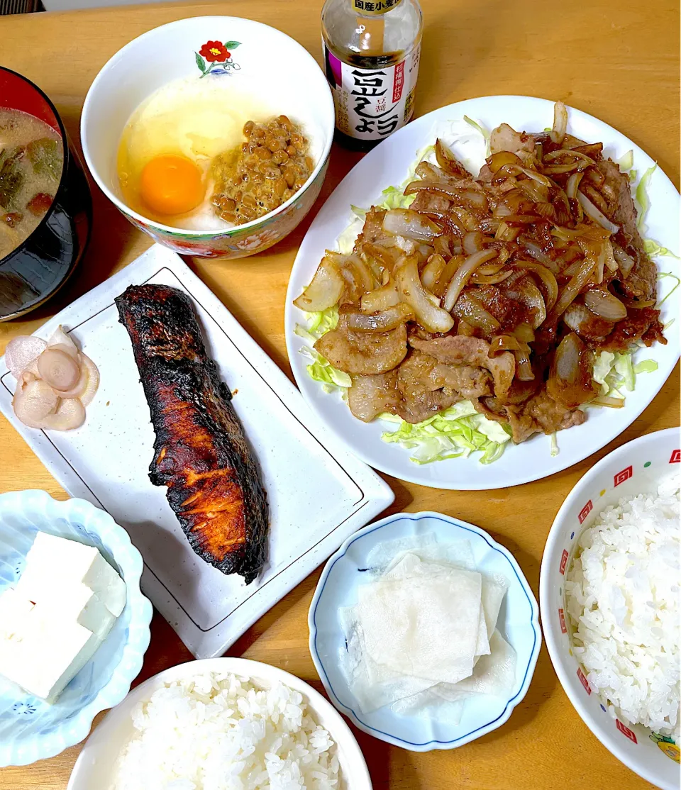 生姜焼き💕＆酒粕鮭焼き🐟|Makokoさん