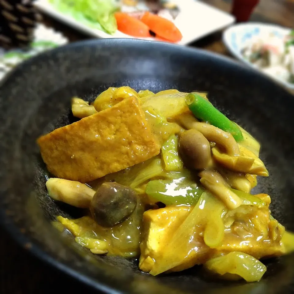 にゃんぺこさんの料理 カレー仕立ての白菜と厚揚げのくたくた煮|とまと🍅さん