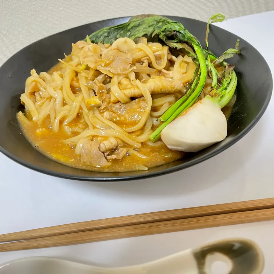 Snapdishの料理写真:りさこさんの料理 レンジカレーうどん|りさこさん