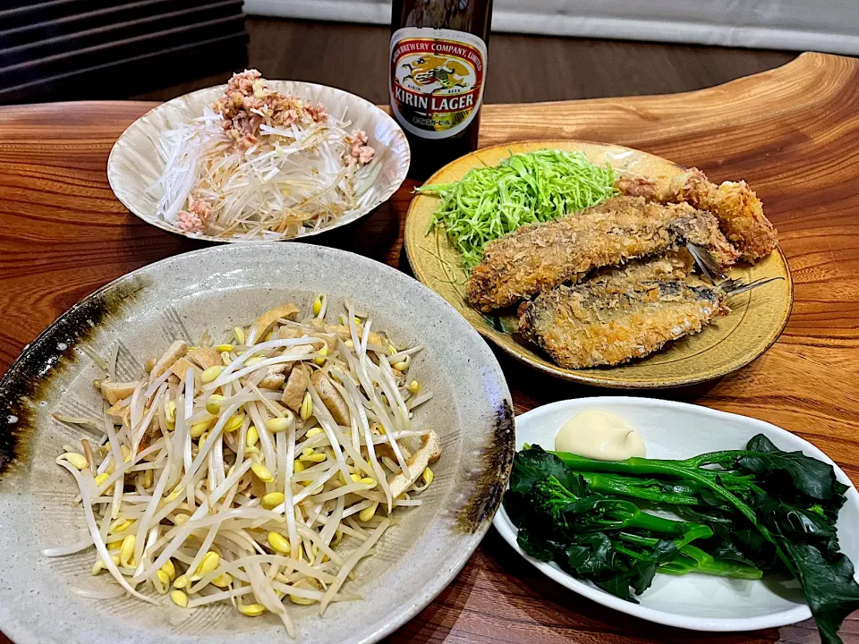 Snapdishの料理写真:2022.2.5 鰯フライ&チーズinちくわフライ🍻🍻🍻|ゆみずさん