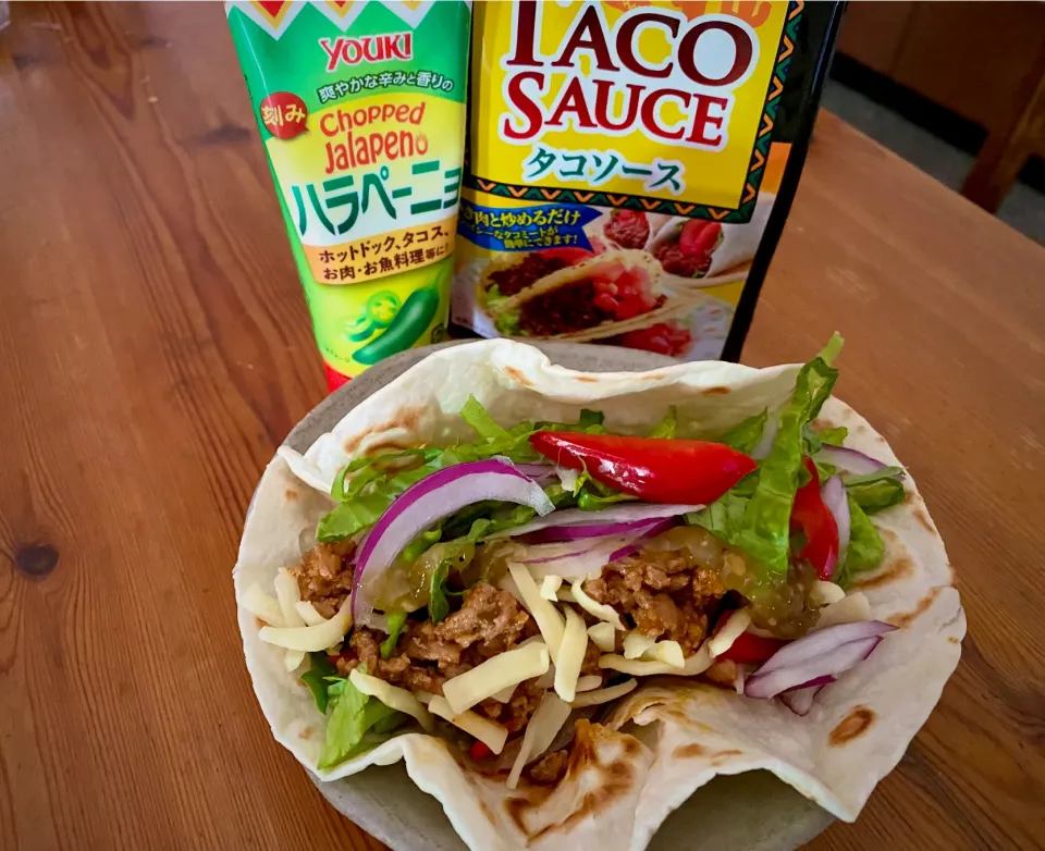 タコス🌮ひき肉と一緒に炒めるだけ！粉よりも混ぜやすくて簡単でおいしかったです🙌|hachicoさん