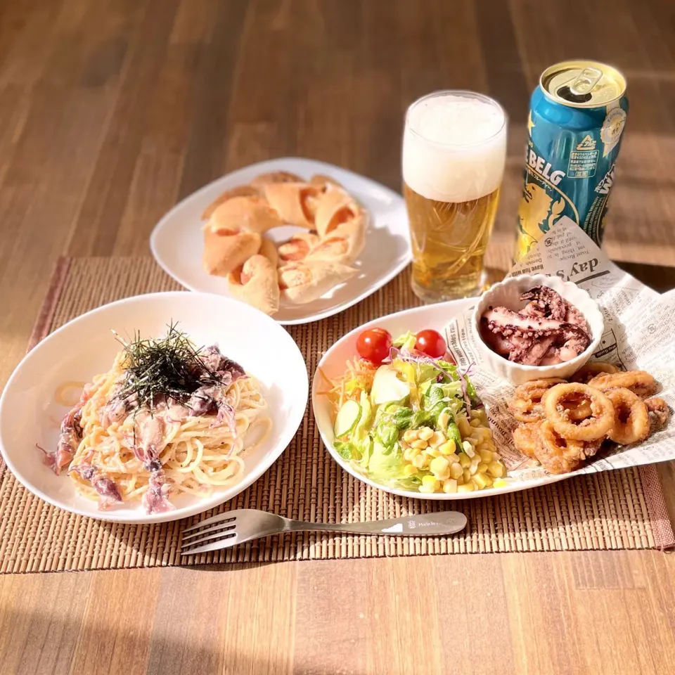 Snapdishの料理写真:ホタルイカと明太子のクリームパスタ|Ruotoさん