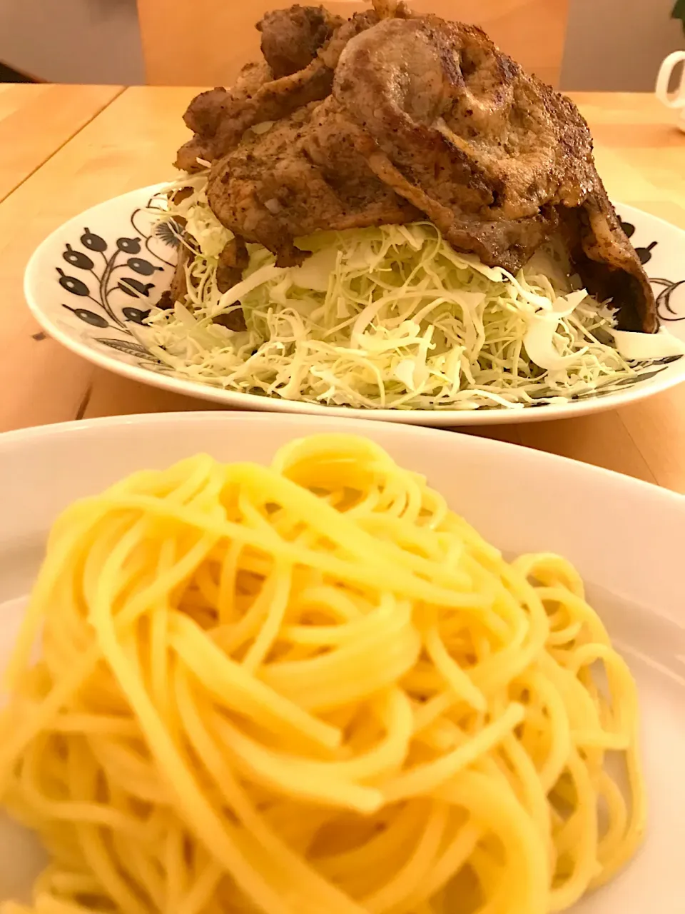 Snapdishの料理写真:ジャークポークとアーリオオーリオ|きょうさん