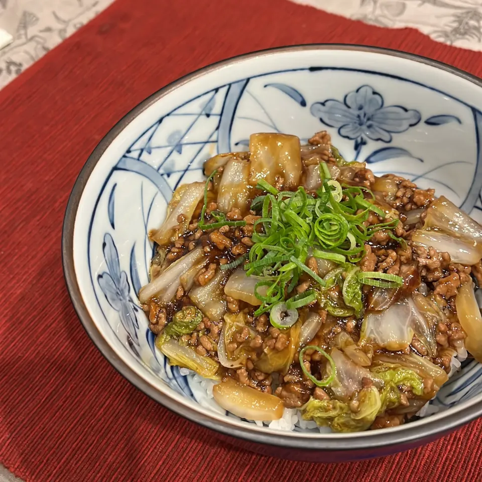 ひき肉と白菜の和風あんかけ丼|Cookieさん