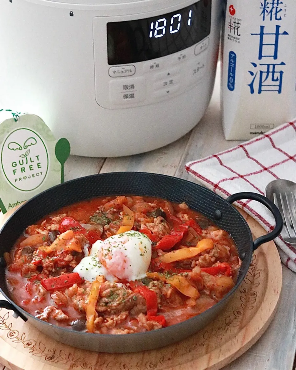 麹甘酒でバスク風豚肉のトマト煮込み|とんかつ子さん