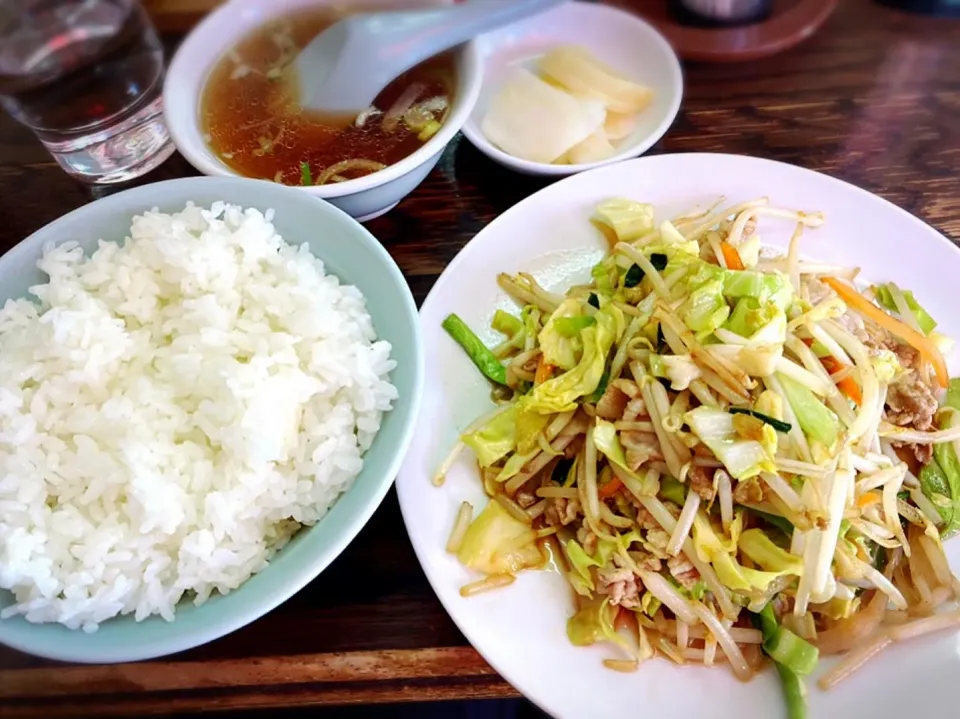 肉野菜炒め定食 ¥720|Blue Moon Caféさん