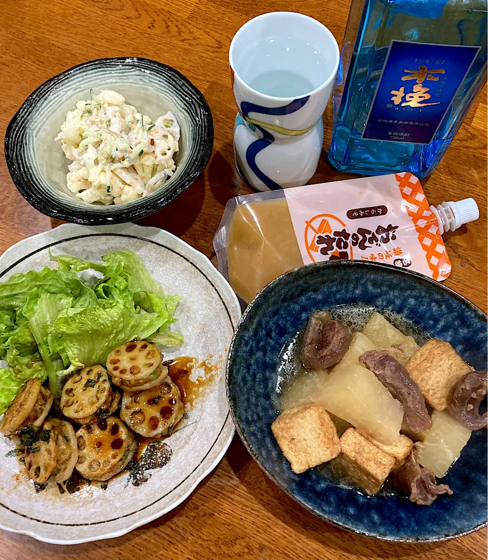 Snapdishの料理写真:自家栽培野菜中心の 晩ご飯|sakuramochiさん