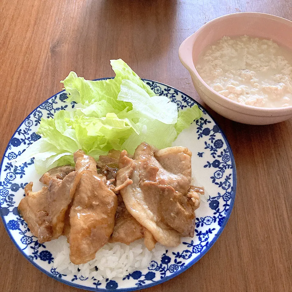 お昼ごはん☺︎生姜焼き|ぎえちゃんさん