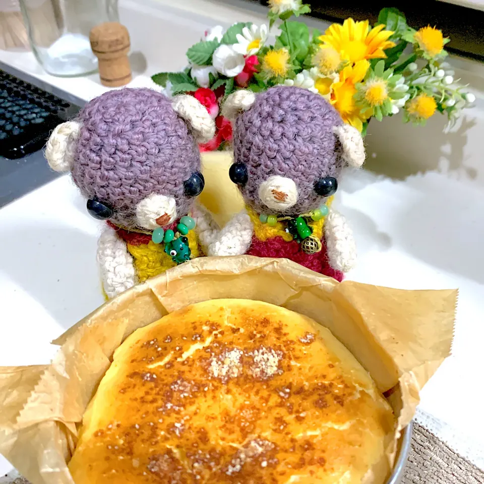 Snapdishの料理写真:混ぜただけチーズケーキ（╹◡╹）|chagashiさん