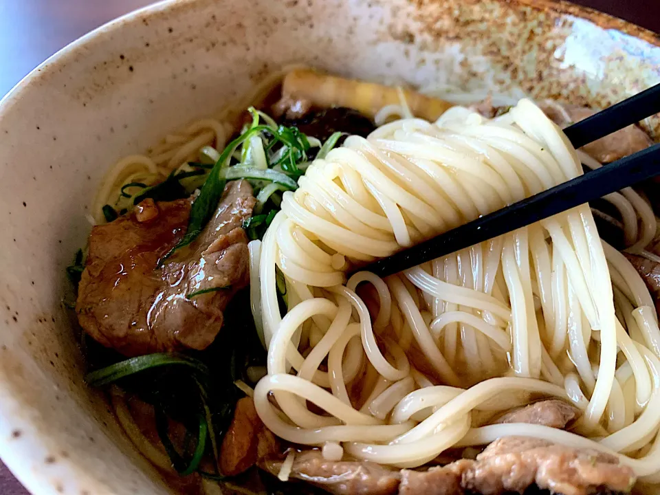 椎茸の旨煮温めん|半田手延べそうめんの店 阿波や壱兆さん