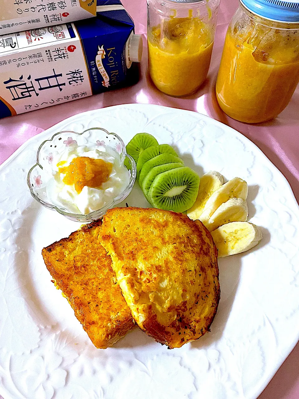 糀甘酒と甘こうじで作るみかんジャム🍊とフレンチトースト|いっちゃんさん