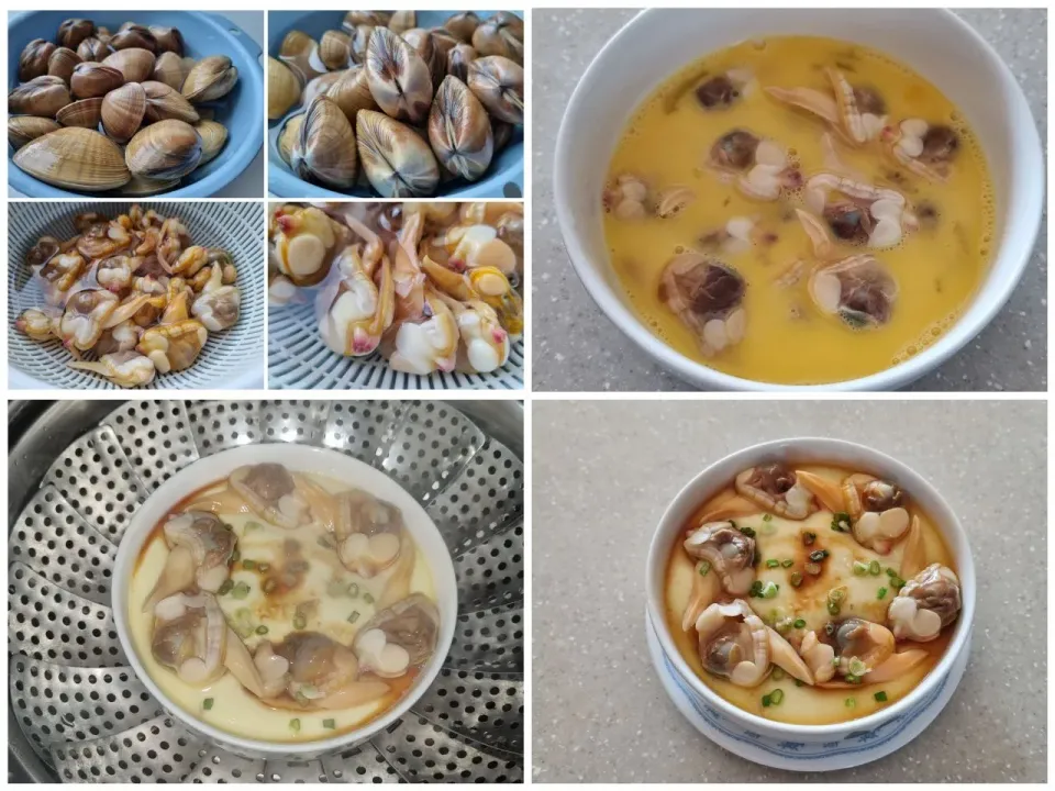 steamed egg custard with yellow clams|steven z.y.さん