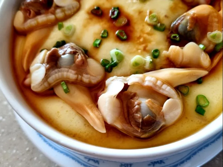 steamed egg custard with yellow clams|steven z.y.さん