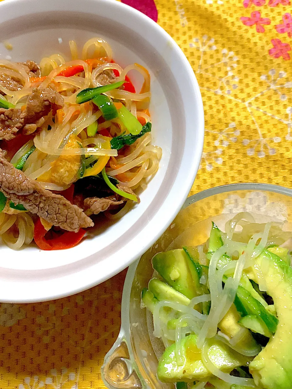 チャプチェ　アボカド🥑とマロニーのサラダ|掛谷節子さん